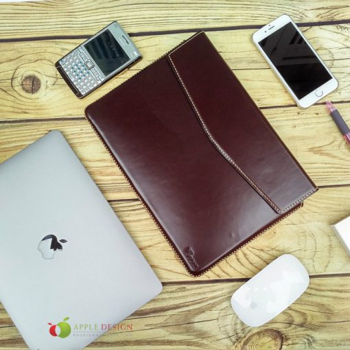 Bao da handmade Toni cho macbook 15 inch màu nâu thanh lịch