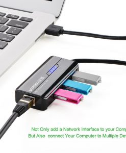 Bộ chia USB 3 cổng 3.0 Ugreen hỗ trợ cổng Lan Ethernet 10/100Mbps cho Macbook