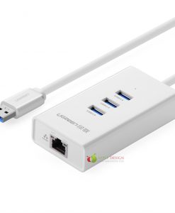 Cáp HUB USB 3.0 + LAN 100Mbps chính hãng Ugreen