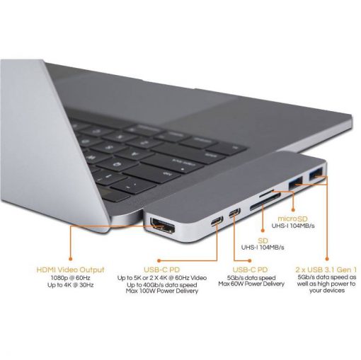 Cổng chuyển đổi HyperDrive Thunderbolt 3 USB-C cho Macbook