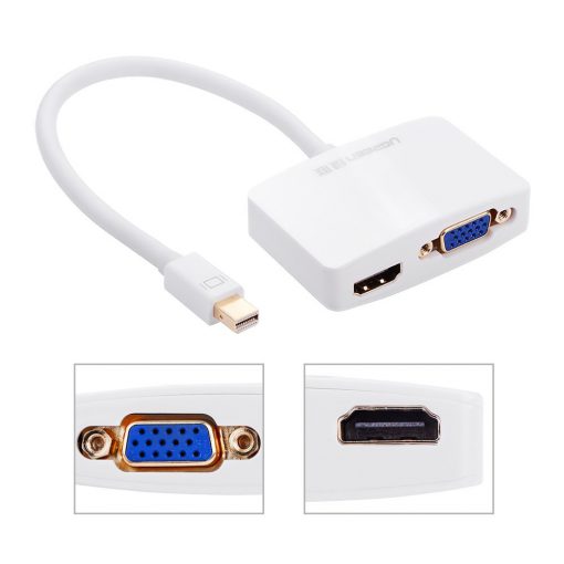 Cáp Mini Displayport to VGA+HDMI Adapter Ugreen cho Macbook