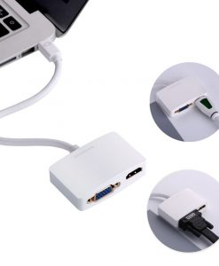 Cáp Mini Displayport to VGA+HDMI Adapter Ugreen nhỏ gọn tiện dụng