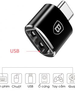 Đầu chuyển Mini Type-C sang USB Baseu cho Macbook